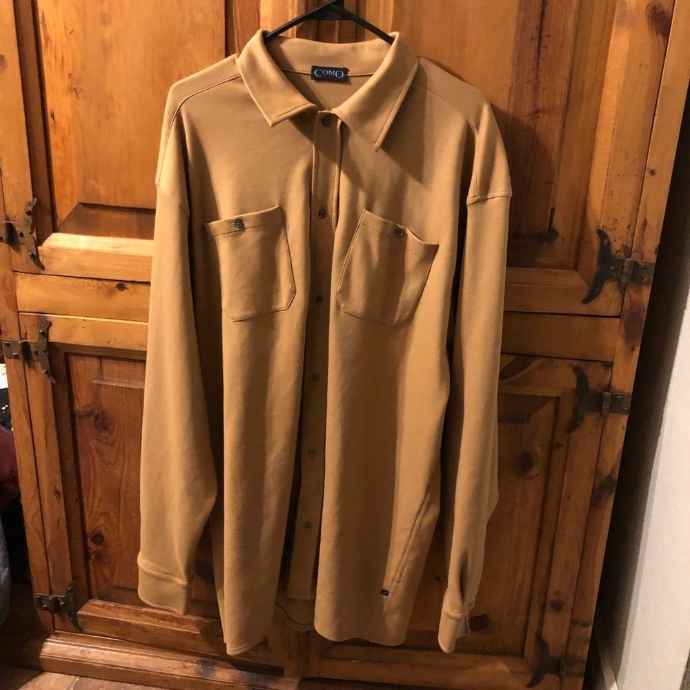 Vintage Como XL Button Up Heavy Fall Winter Comfy Warm Peru Made Pima Co…